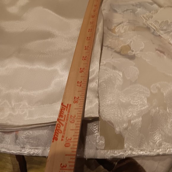 Private Luxuries Womens L Pajama 2-Pc Lounge Wear Set Ivory Sheer Top Satin NWT - Picture 8 of 12